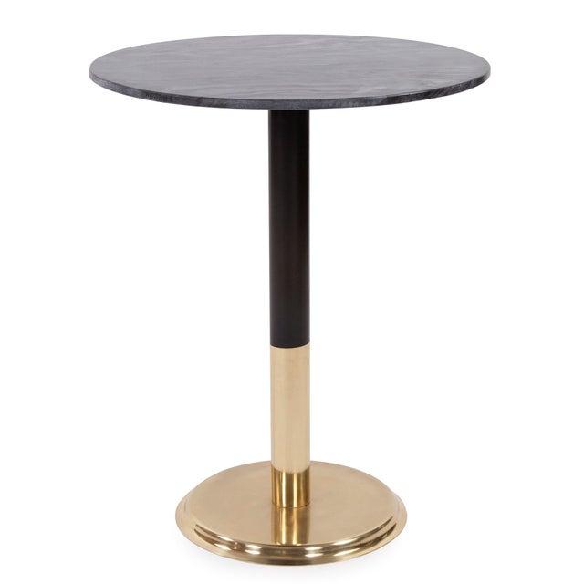 2020s Kenneth Ludwig Chicago Micca Black Marble Bistro Table For Sale - Image 5 of 5