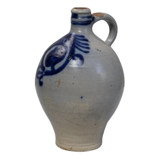 20th Century Belgian Traditional Blue and Gray Ceramic Vase for Home Decor For Sale
