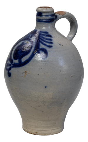 20th Century Belgian Traditional Blue and Gray Ceramic Vase for Home Decor
