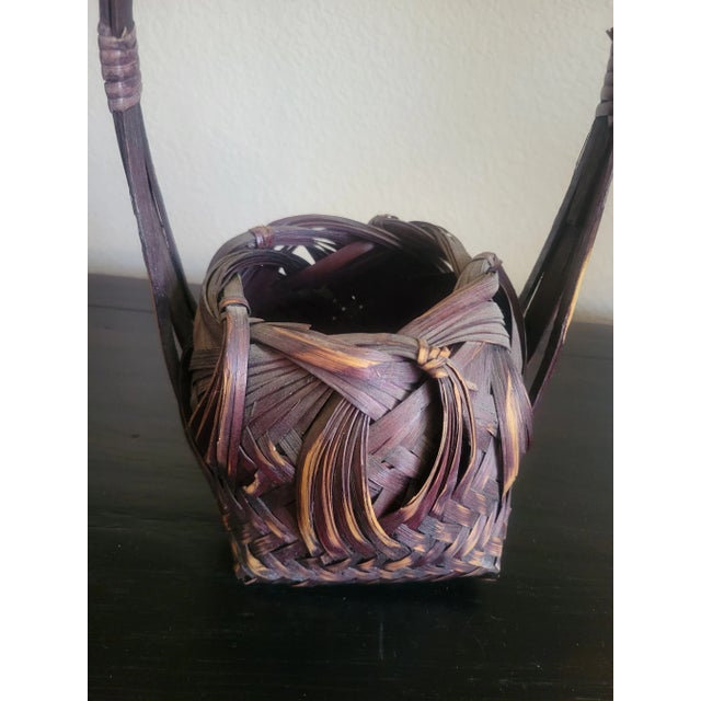 Mid 20th Century Japanese Bamboo Basket Chairish