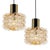 Bubble Glass Pendant Lamps attributed to Helena Tynell, 1960, Set of 2 For Sale