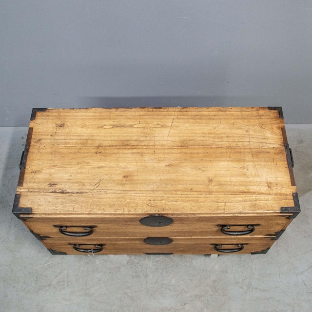 Antique Japanese Kiri 2 Piece Tansu For Sale - Image 11 of 14