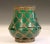 Green Antique Awaji Pottery Bronze Wrapped Artist's Brush Pot Vase Zen Ikebana For Sale - Image 8 of 10