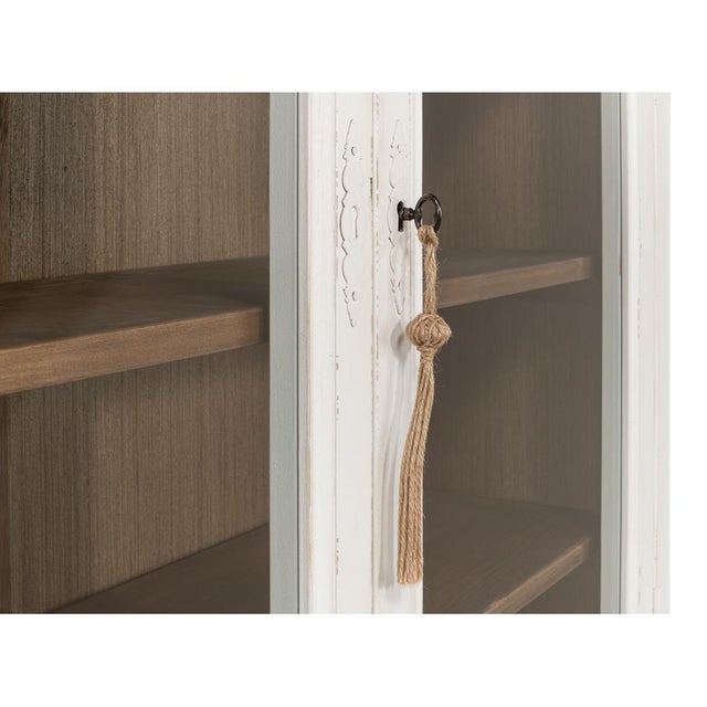 White Provincial Painted Display Cabinet For Sale - Image 8 of 12