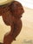 Brown Lion Carved Mahogany Round Center Table With Glass Top For Sale - Image 8 of 9