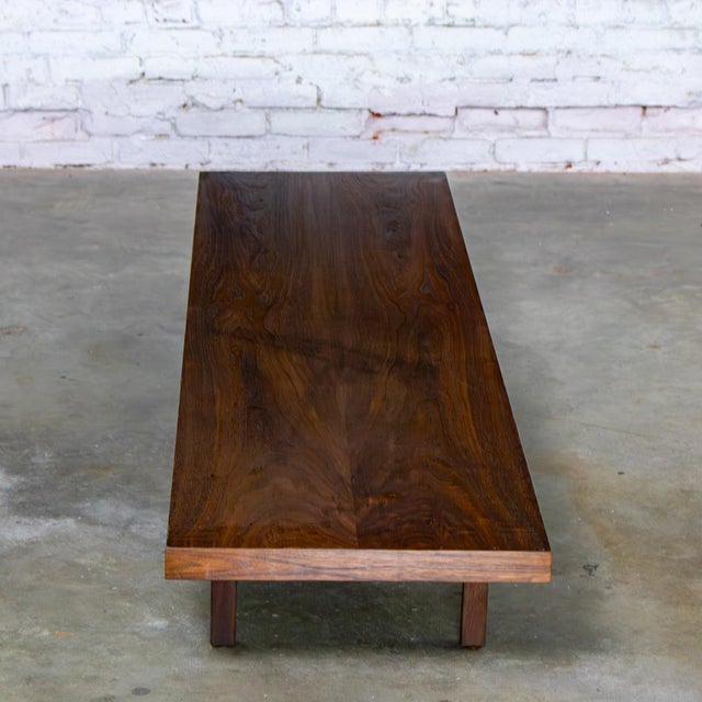 Mid-20th Century MCM Low Walnut Coffee Table or Bench by Milo Baughman for Thayer Coggin For Sale - Image 15 of 18