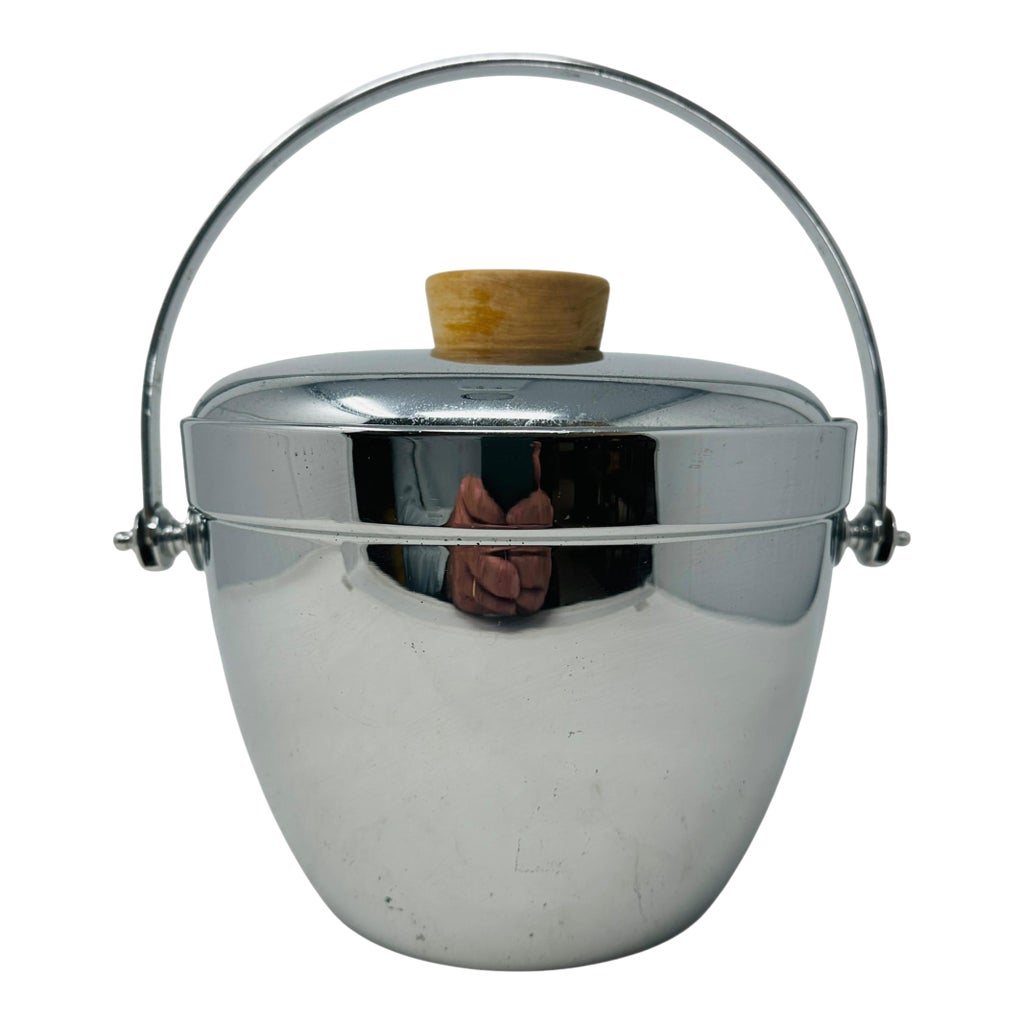 Vintage Very Rare 1940s Manning Bowman & Co. F750 Insulated  Manning Bowman Art Deco Chrome Ice Bucket main image 0