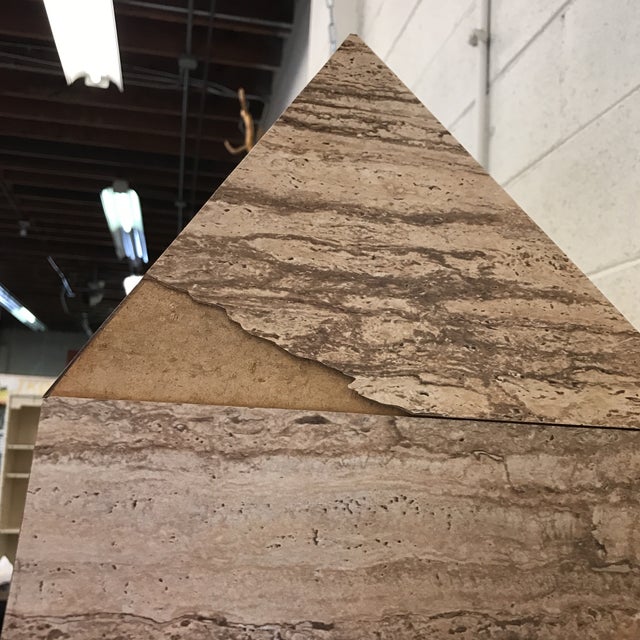 Monumental Faux Travertine Laminate Obelisks A Pair Chairish