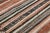 Vintage Kilim Handmade Flatweave Striped Orange and Black Wool Runner For Sale - Image 9 of 10