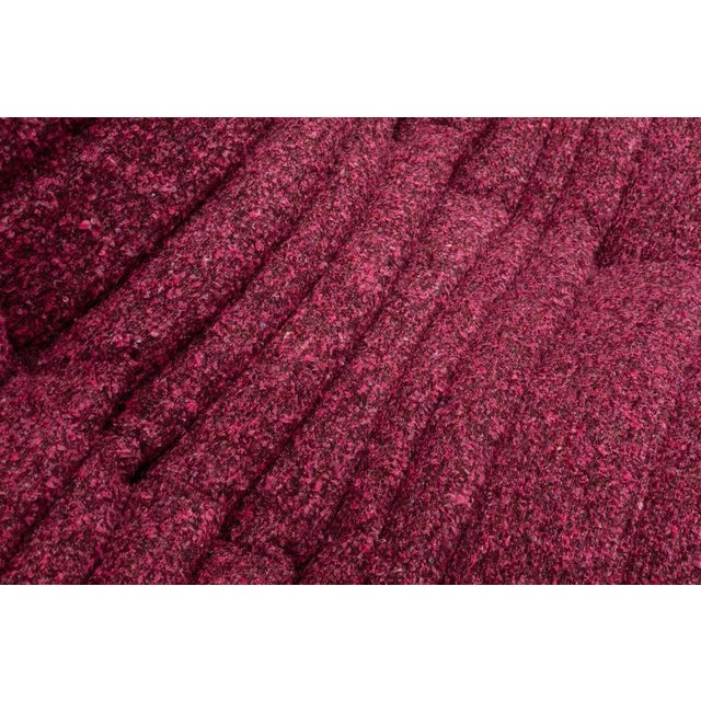 Maroon Togo Three-Seater Sofa in Burgundy Bouclet by Michel Ducaroy for Ligne Roset For Sale - Image 8 of 18