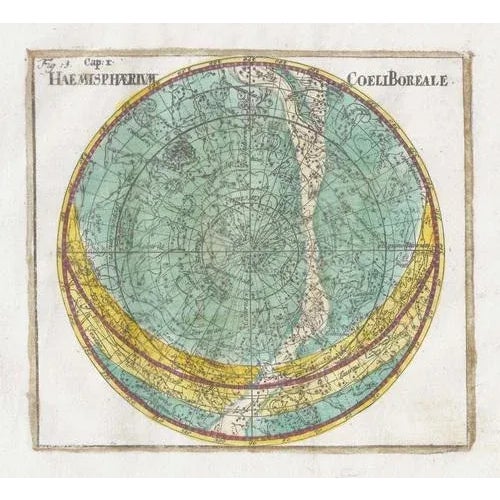 18th Century Celestial Charts of the Northern and Southern Skies, Set of 2 For Sale - Image 3 of 4