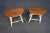 American Country Style Dish Seat Counter Stools - a Pair For Sale - Image 3 of 7