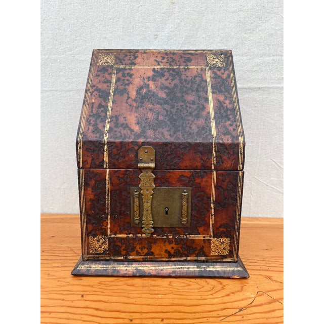 French Leather Stationery Box For Sale - Image 11 of 11