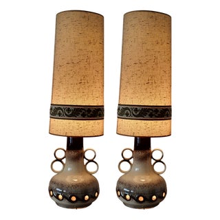 West German Ceramic Floor Lamp, 1960 For Sale
