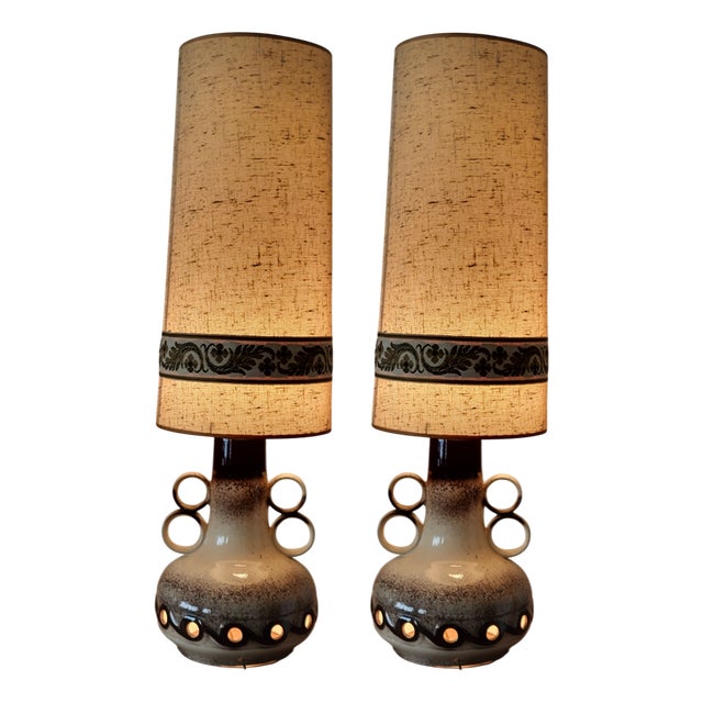 West German Ceramic Floor Lamp, 1960 For Sale