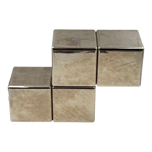 Postmodern Steel Tetris Sculpture, Italy 1980s For Sale