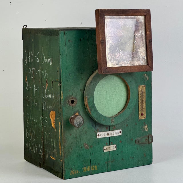 Early 20th Century The Gas Attendant's Primitive Green Assembled Cupboard For Sale In New York - Image 6 of 18
