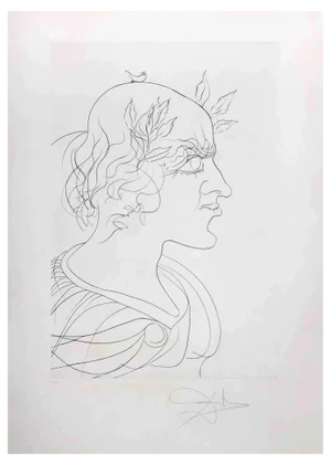 After Salvador Dalì, Trajan, Drypoint Etching, 1973