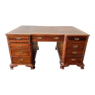 Late 20th Century Georgian Furnishings Co. Partners Desk For Sale