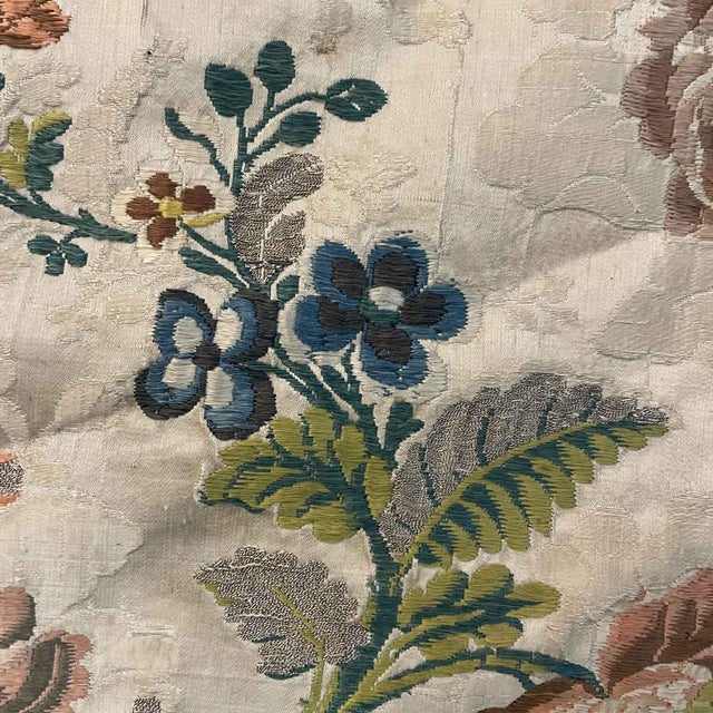 Antique Embroidered Round Tablecloth, 1700s For Sale - Image 6 of 10