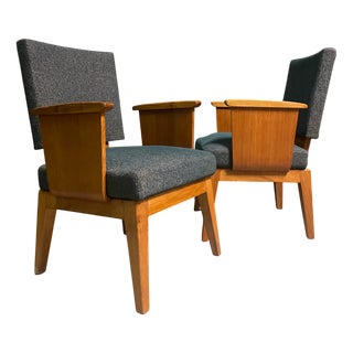 Armchairs in the style of Andre Sornay, 1950s, Set of 2 For Sale