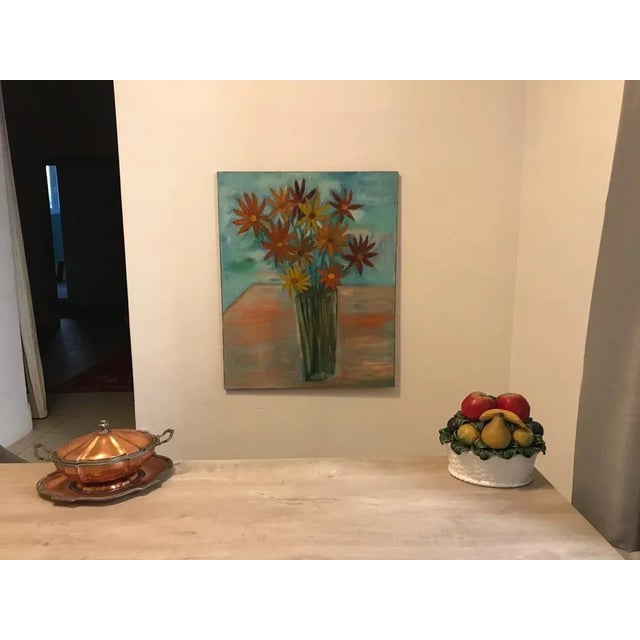 Abraham Dayan, Les Marguerites, 1997, Oil on Canvas For Sale - Image 4 of 6