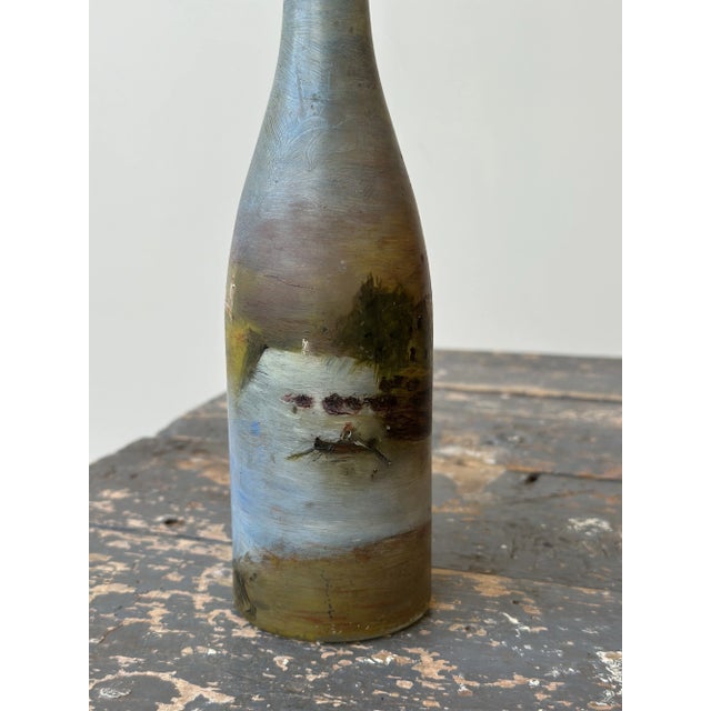 Antique Hand-Painted Scenic Countryside Cork Bottle, Circa Early 20th Century For Sale - Image 11 of 15