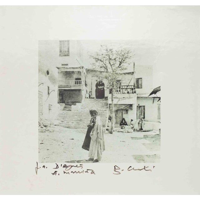 Tunisian View is an photolithograph realized in the 1990s by Italian politician Bettino Craxi. Hand-signed. Artist's...