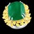 A classic, Cocktail ring 27.89 Ct Natural Colombian Emerald Cabochon & 5.73 Ct Yellow Diamond Ring 18 Karat two tone gold...
