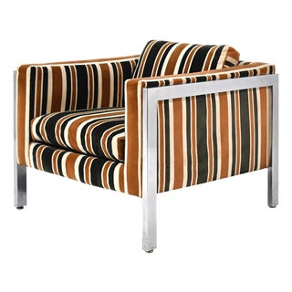 Milo Baughman Style Lounge Chair For Sale