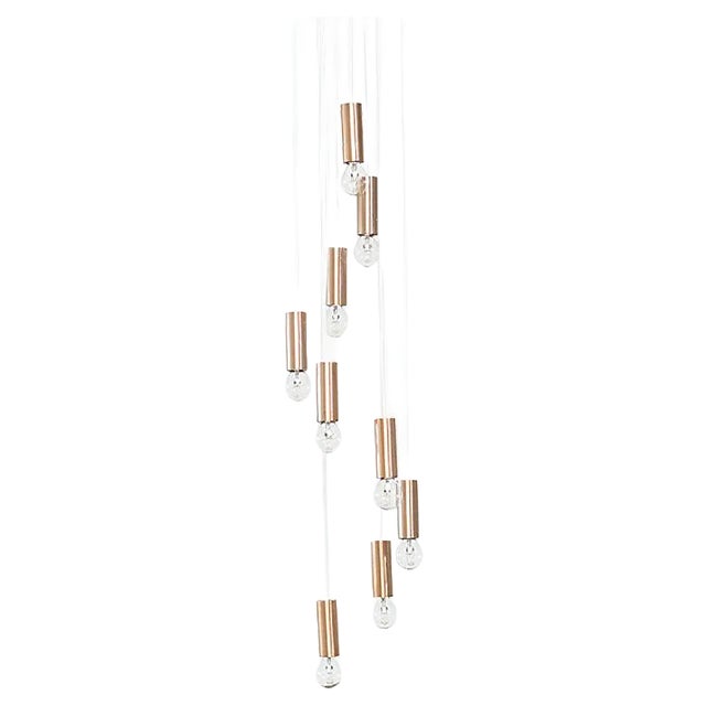 Copper Colored Cascading Light from Raak Amsterdam For Sale