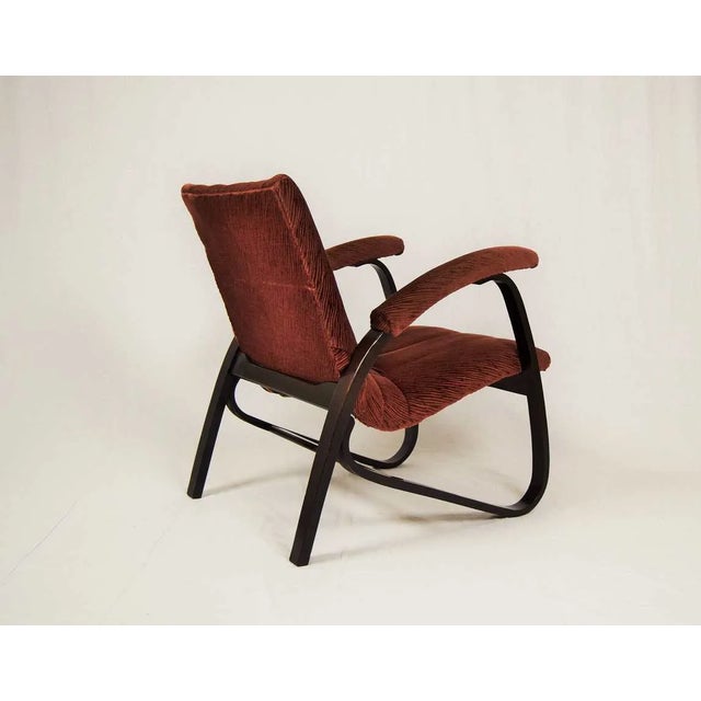 Fabric and Wood Lounge Chair by Jan Vanek, 1930s For Sale - Image 11 of 12