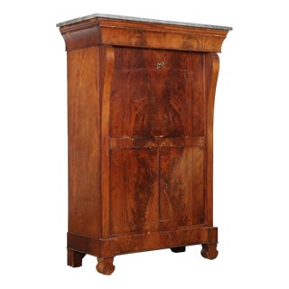 Antique Secretary in Mahogany and Walnut For Sale