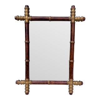 French Faux Bamboo Mirror, Circa 1900 For Sale