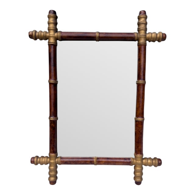 French Faux Bamboo Mirror, Circa 1900 For Sale