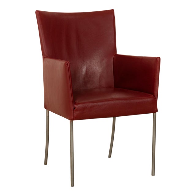 Arc-E Dining Chair in Red Leather from Bert Plantagie For Sale