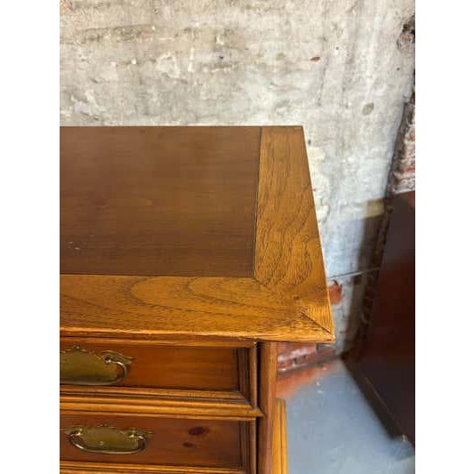 Hollywood Regency Drexel Tall Boy Dresser, Walnut, Hollywood Regency Style, USA, 1970 For Sale - Image 3 of 14