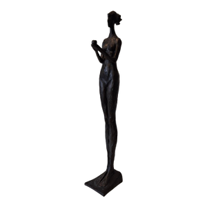 1990s Tom Corbin Bronze Sculpture "Girl With Apple".