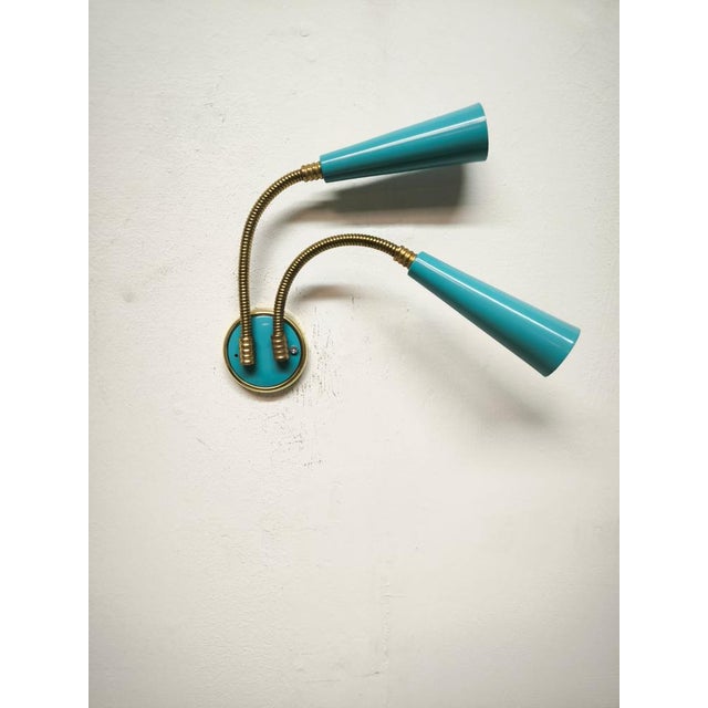 Sputnik Wall Light with Adjustable Brass Arms, 1960s For Sale - Image 6 of 10