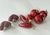 Vintage(8)Christmas Crackle Glass Kugel Style Ornaments Hearts,balls,teardrop Ruby Red Christmas Holiday Decor For Sale - Image 10 of 12