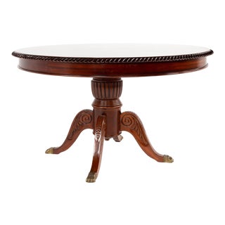 Baker Furniture Contemporary Mahogany Clawfoot Center Console Table For Sale