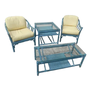 Stunning Vintage 4 Piece McGuire Sunroom / Patio Set
