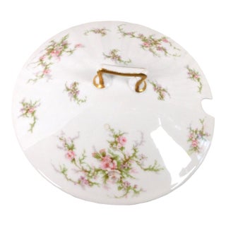 Early 19th Century Theodore Haviland Round Casserole Dish Lid in Schleiger 146-1 For Sale