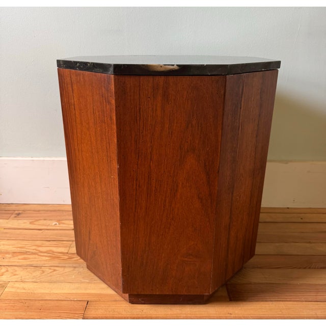 Wood 1950s Harvey Probber Style Octaganol Side Table For Sale - Image 7 of 10