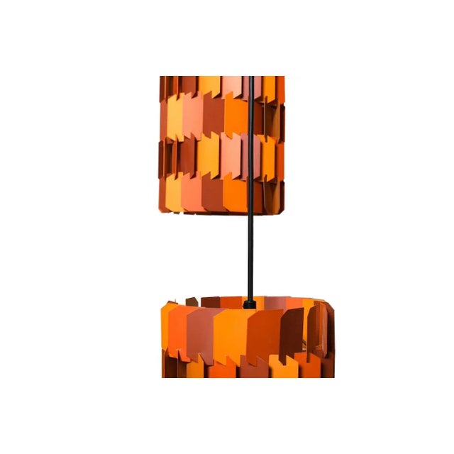 Mid-Century Modern Facet Pendant Lamps by Louis Weisdorf for Lyfa, Denmark, 1960s, Set of 2 For Sale - Image 3 of 5