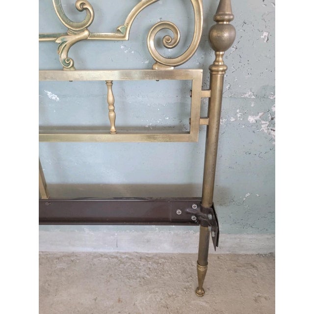 Gold Gold-Plated Brass Headboard, 1950s For Sale - Image 8 of 10