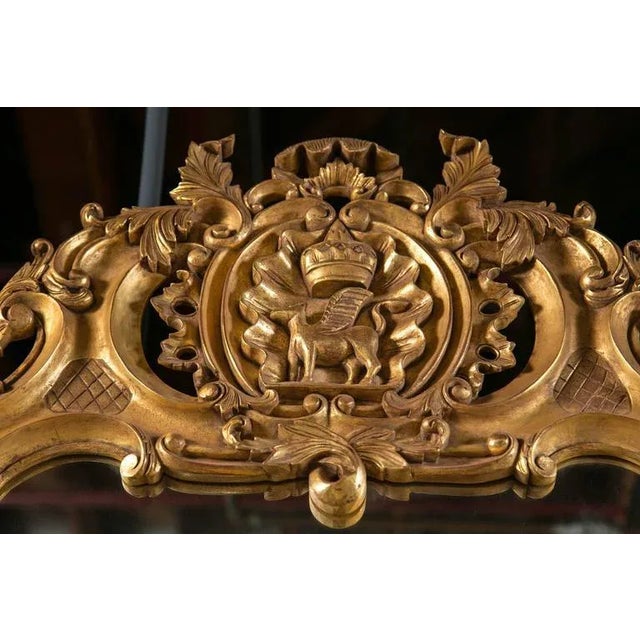 Louis XV Style, Monumental Mirror, Giltwood, Mirror, 1930s For Sale - Image 4 of 8