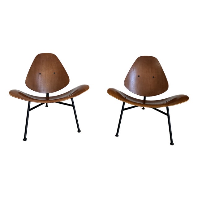 Modern Sculpted Wooden "Kram" Lounge Chairs by Thomas Pedersen For Sale