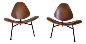 Modern Sculpted Wooden "Kram" Lounge Chairs by Thomas Pedersen