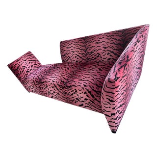 Left Side Island Sofa in Tiger Velvet by Donghia For Sale